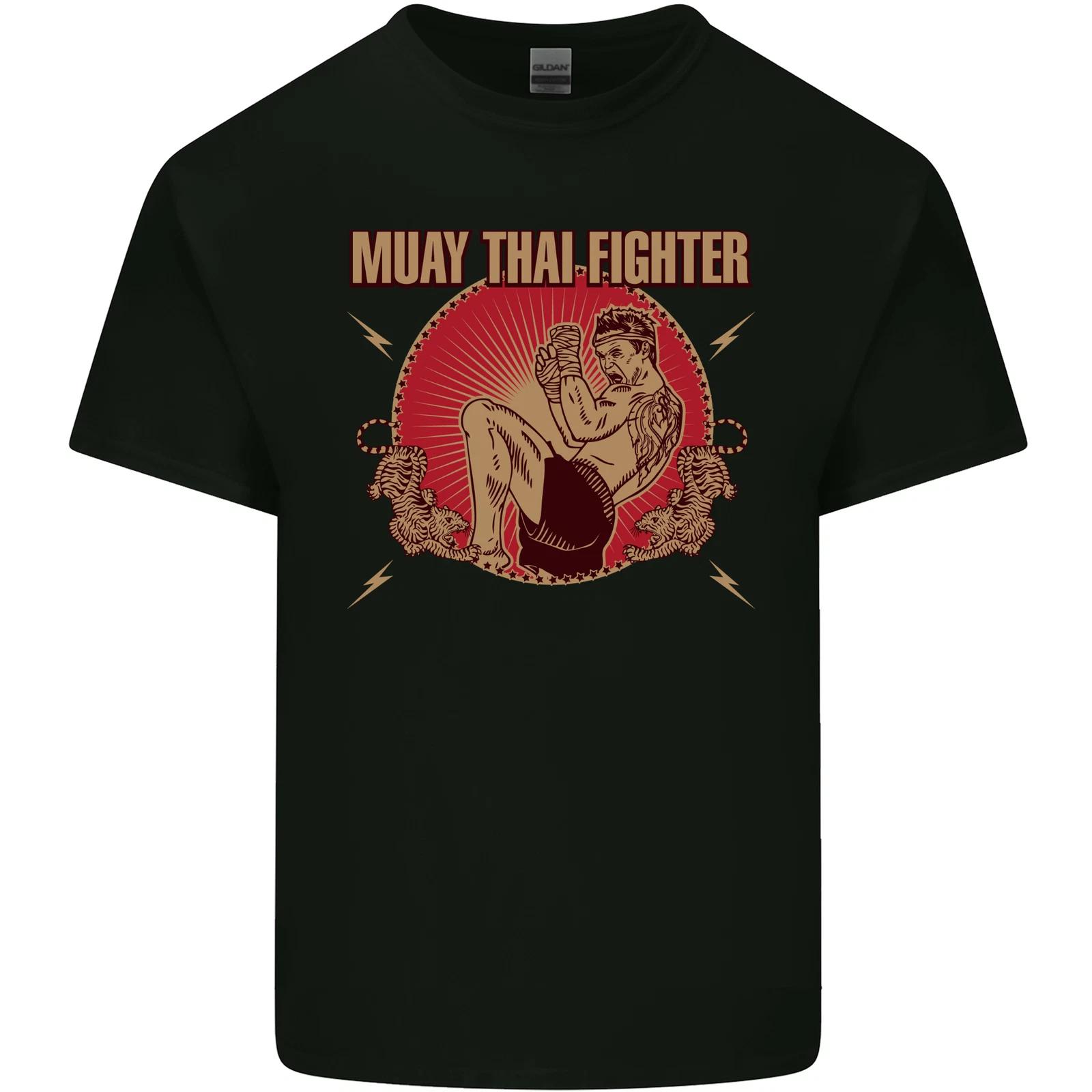 Muay Thai Fighter Contact MMA Martial Arts Kids T-Shirt Childrens S