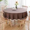 Round Waterproof & Oil-Proof Tablecloth - Solid Color, Premium Quality, Wash-Free Dining Table Cover