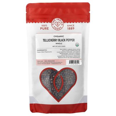 Pure Indian Foods Pieprz czarny cały Tellicherry 226g (8oz)