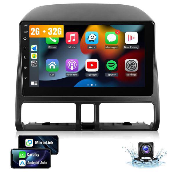 Compatible with 01-06 Honda CR-V: Android Big Screen Navigation, Bluetooth, Reverse Camera, CarPlay.