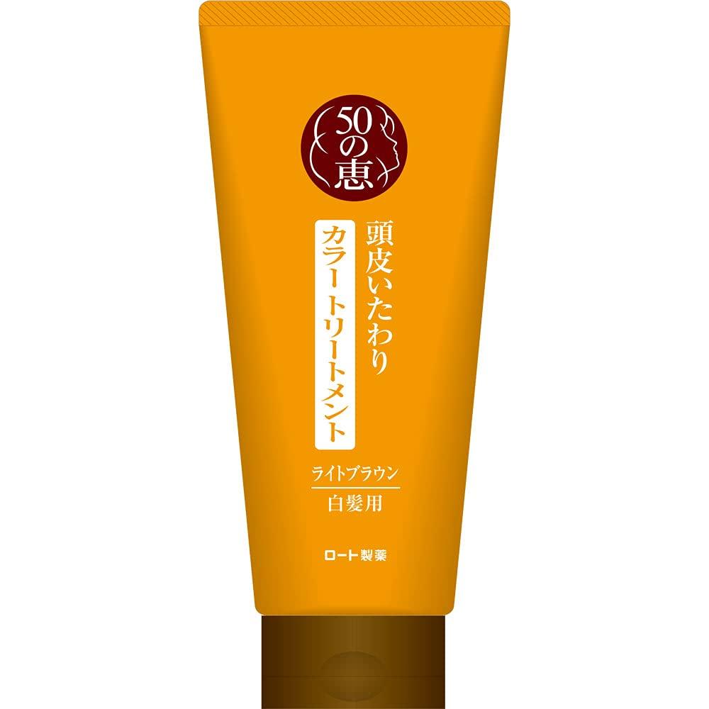 Rohto Pharmaceutical 50 No Megumi Aging Care Scalp Care Color Treatment Light Brown 150g