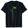 Funny Jamaica Signature Jamaican Flag T-shirts Fashion Casual Tshirt 100% Cotton Loose Oversized T Shirt Unisex