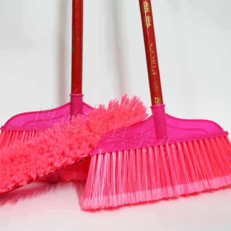 Wooden Handle Hard Bristle Broom - 10 Pack