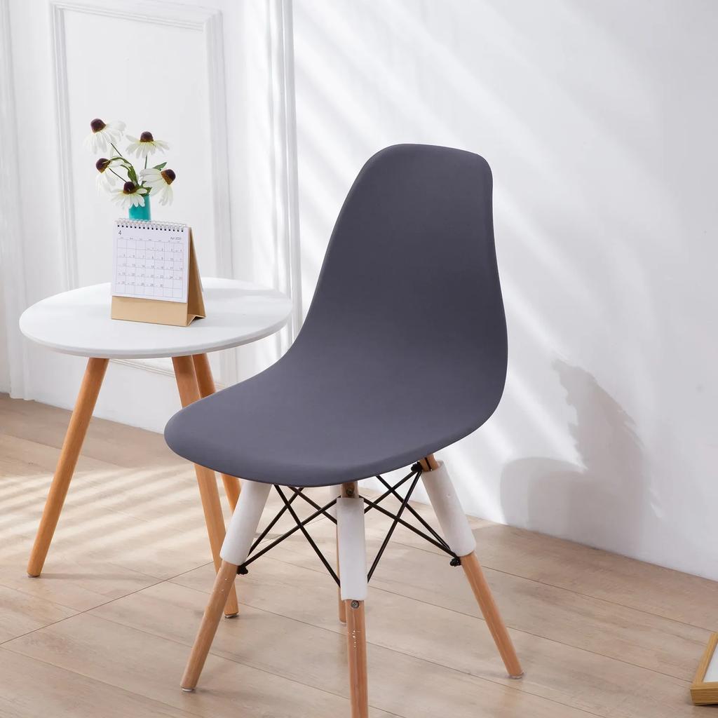 Printed Stretch Shell Chair Cover Spandex Armless Back Chair Covers Washable Slipcover Furniture Protector for Home Office Hotel