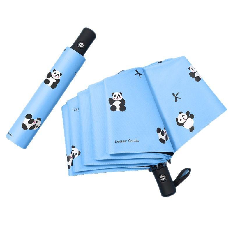 Umbrella High value weather and rain panda automatic portable parasol vinyl sun protection portable folding sun umbrella
