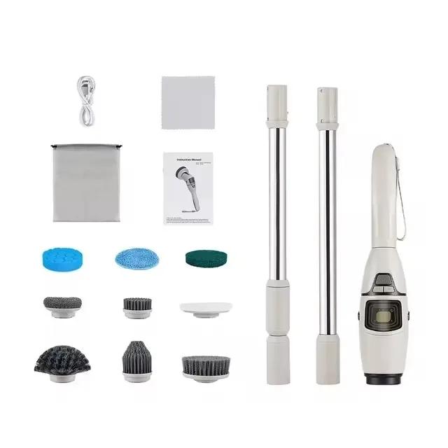 10-in-1 Electric Cleaning Brush Household Cleaning Brush Multifunctional Bathroom Cleaning Toilet Cleaning With LED Screen SD809 -plus