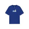 Li Ning X Disney Toy Story Series Cartoon Print Round Neck Short Sleeve T-Shirt Unisex Tops Deep-Blue AHSS953-5