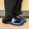 Fashion trend new one-pedal muller shoes bag head boken shoes dress upright versatile leather slippers 91519-J