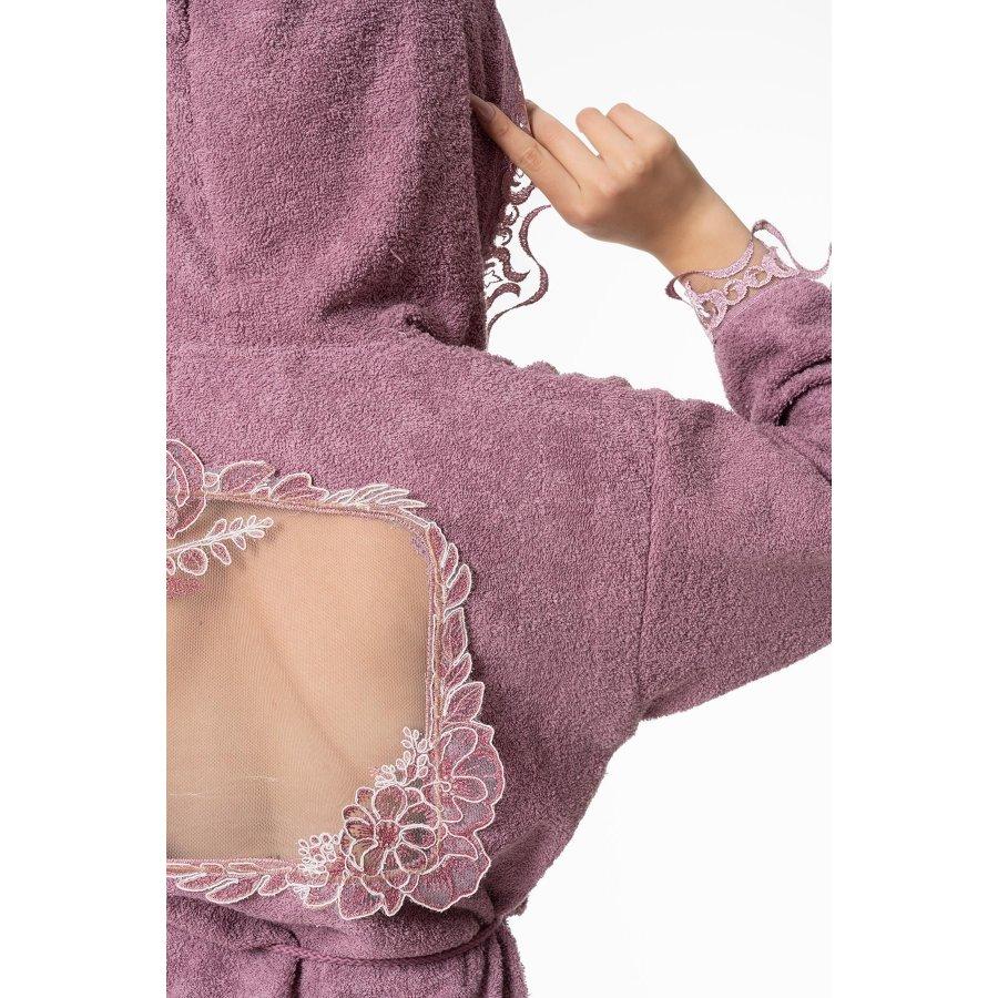 Women's 100% Cotton 4 Piece Bridal Bathrobe Set / Towel Bathrobe, Towel, Towel Slippers