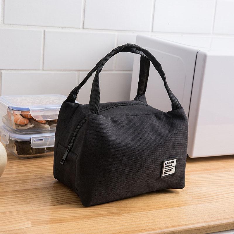 

New Thermal Insulated Lunch Bags Men Portable Travel Work Lunch Box Bento Pouch Women Kids Tote Cooler Bag Food Storage Bag чёрный