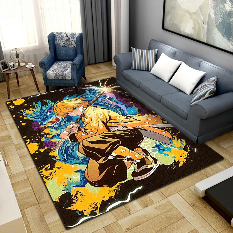 Zenitsu Agatsuma Rug for Home Decoration,Washable Non-slip Large Rug Floot Mat LXRa12