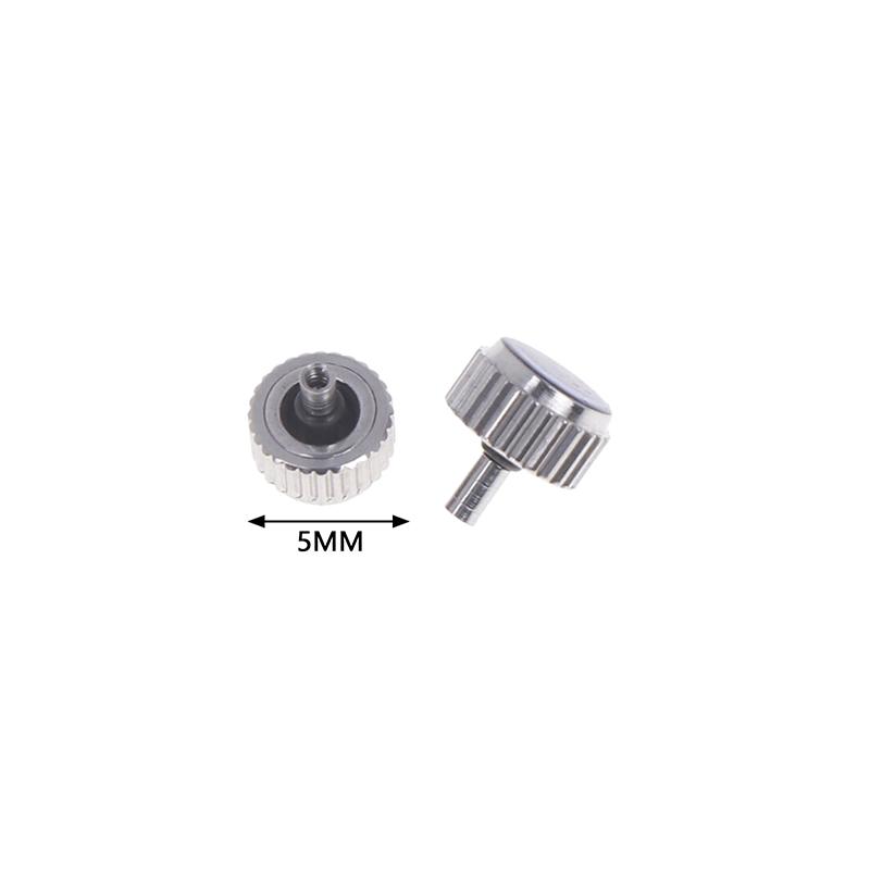 

2 шт. серебристого цвета стальная заводная головка для часов диаметром 4,5 мм до 7 мм с длинным штифтом для ремонта заводных головок часов