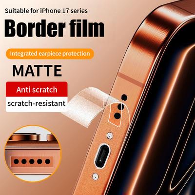 Für iPhone Air 12 13 Mini 14 15 16 17 Pro Max 14 Plus Seite Matt Displayschutzfolie Weiche Hydrogel Schutzrahmenfolie Randaufkleber