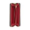 Coach 19 Metal Zipper Closure Signature Coated Canvas Wallet Women's Black with Red Black with Red