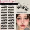 Thick and Fluffy Glue-Free Large Twisted Rolls Eyelash Book Cartoon on the Mirror Mixed Blood Stuffed Curling Fake Eyelashes Asian Sexy