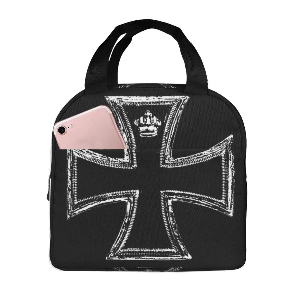 West Coast Iron Cross Choppers Insulated Lunch Bag for Women Children Portable Food Boxes Thermal Lunch Box Tote