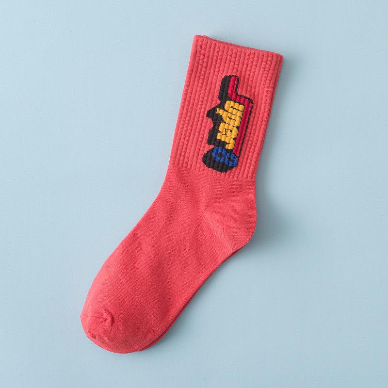 Unisex Trendy Knee-High Basketball Cotton Socks for Men and Women - Spring, Autumn, Winter