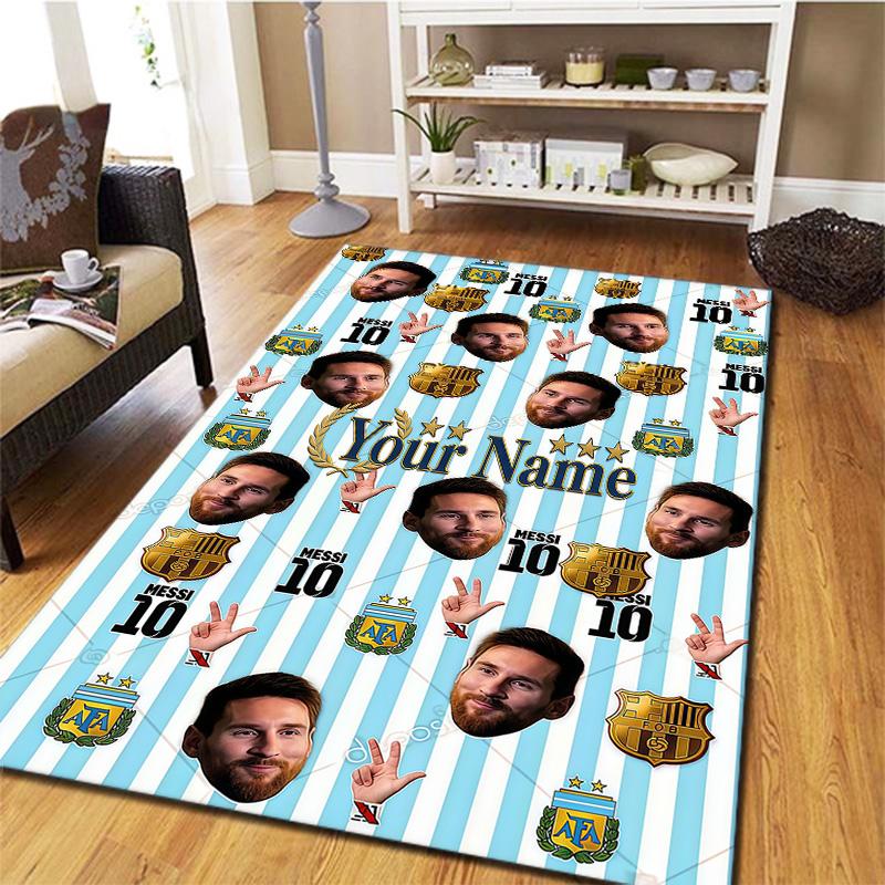 Messi Custom Name Carpet Rug For Living Room Bedroom Home Sofa Decoration Kids Play Nonslip Floor Mat