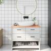 VidaXL Light Brown Bathroom Countertop 100x40x2 Cm Treated Wood 3156128