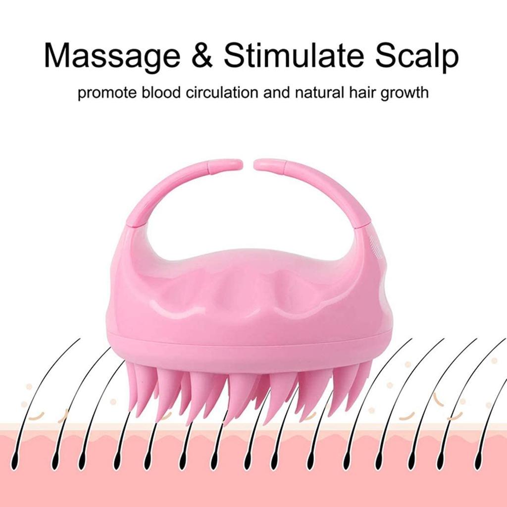 kunya® Shampoo Brush, Silicone Scalp Massager Hair Brush, Manual Head Scalp Massage Brush, Soft Silicone Bristles Care for The Scalp, Hair Scalp