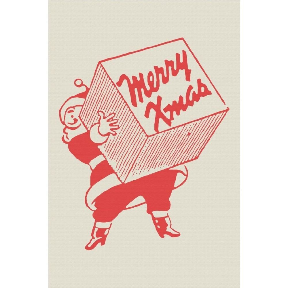 Vintage Christmas Metal Tin Sign Home Festive Wall Decor