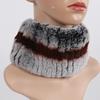 Hot Sale Winter Women Knitted Real Rex Rabbit Fur Scarf Natural Soft Rex Rabbit Fur Scarves Girls Warm Genuine Fur Headband