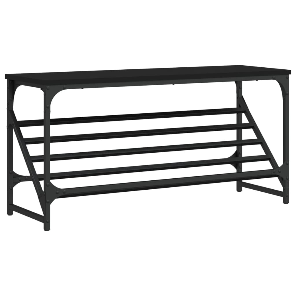 Vidaxl Stojak Na Buty, Czarny, 90X30X45 Cm, Materiał Drewnopochodny