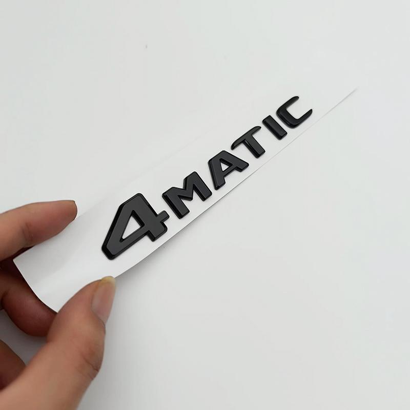 

1Pc 3D ABS Chrome Black 4 Matic Logo 4Matic Emblem Letters Nameplate Car Trunk Badge 4matic Sticker Accessories
