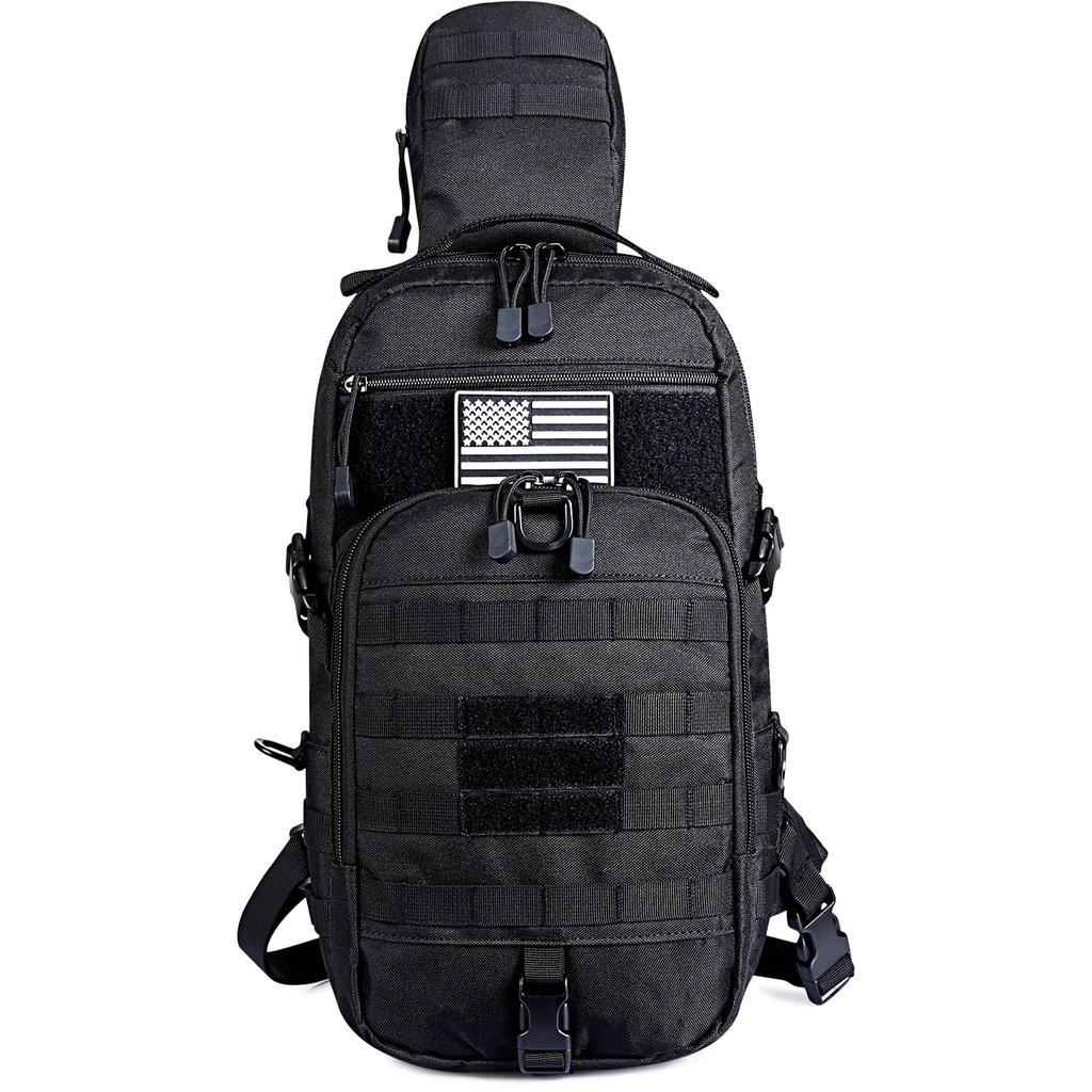 G4Free Body MOLLE Outdoor One-Shoulder Bag, Military, Crossbody, Tactical, Airsoft, Compatible, Lightweight, Durable,