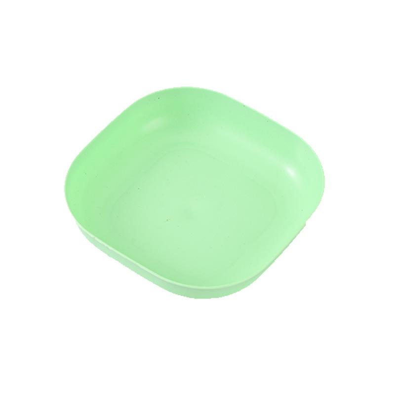 

Екологічно чиста тарілка для кісток з пшеничної соломи з основою Квадратна глибока тарілка для дому та їдальні 13.2cm Dish зелений