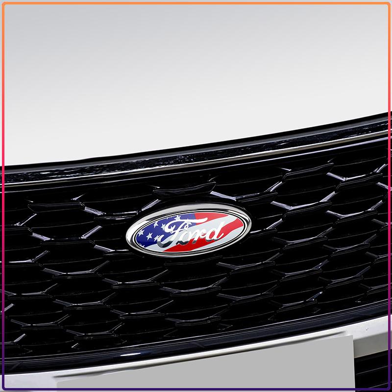 11.5x4.5cm Rear Trunk Emblem Sticker for Ford Ranger Escape Mondeo Fusion Fiesta Kuga Edge Focus Mustang Car Logo Badge Accessories
