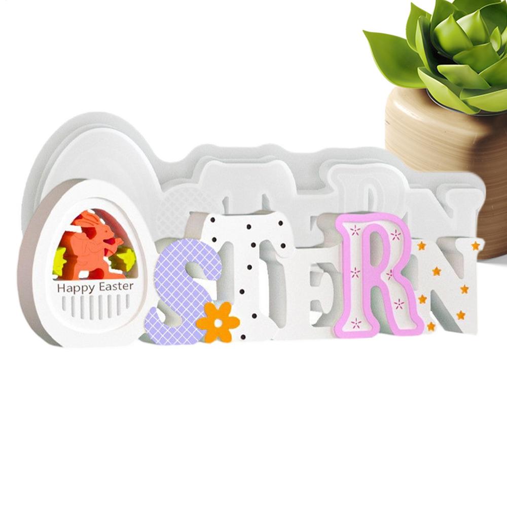 Easter Egg Silicone Mold Reusable Easy Release Craft Supplies Easter Molds Silicone Baking Tools For Plaster Wax Clay Resin Soap