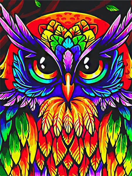 5d Diamond Painting New Owl Cartoon Full Square/round Embroidery Colorful Bird Animal Mosaic Home Decor