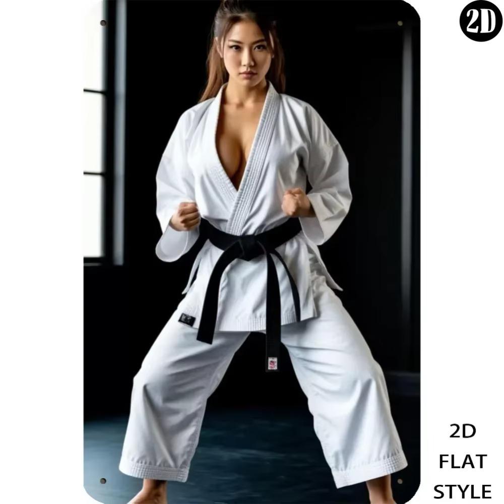 Vintage Retro Karate Fist Metal Wall Art 8x12 Inch Outdoor Indoor Decor Sign Plaque