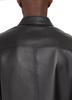 AL KHALID New Handmade Stylish Men's Black Leather Shirt Soft Lambskin Slim Fit Shirt
