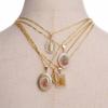 Vnox Dainty Virgin Mary Women Necklace Stainless Steel Chain Geometric Pendant Catholic Blessed Necklaces Religious Lucky Collar