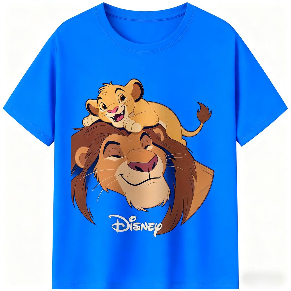 Summer Mens Simba The Lion King TShirt Daily Leisure and Theme Activities Wear Unisex Cotton Short Sleeves Loose Casual