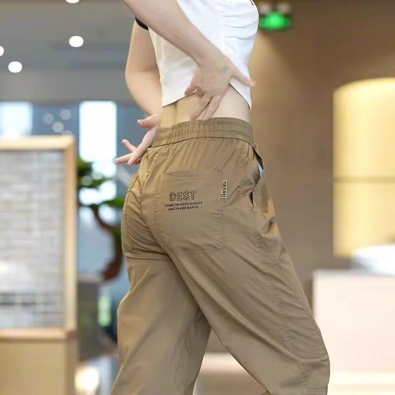 2024 Men's Quick-Drying Summer Workwear Pants - Lightweight, Casual, and Sporty with Cuffed Design