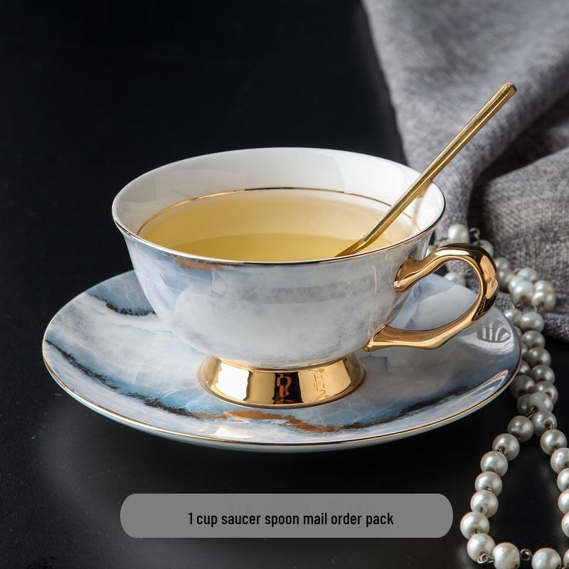 Mei Dao English Afternoon Tea Set: Bone China Coffee Cups & European Small Luxury Ceramic Coffee Ware 200ml