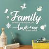 Family Letter Mirror Wall Stickers 3D Acrylic Wall Decal DIY Removable Wall Art Decor Butterfly Mural Stickers for Home Decor