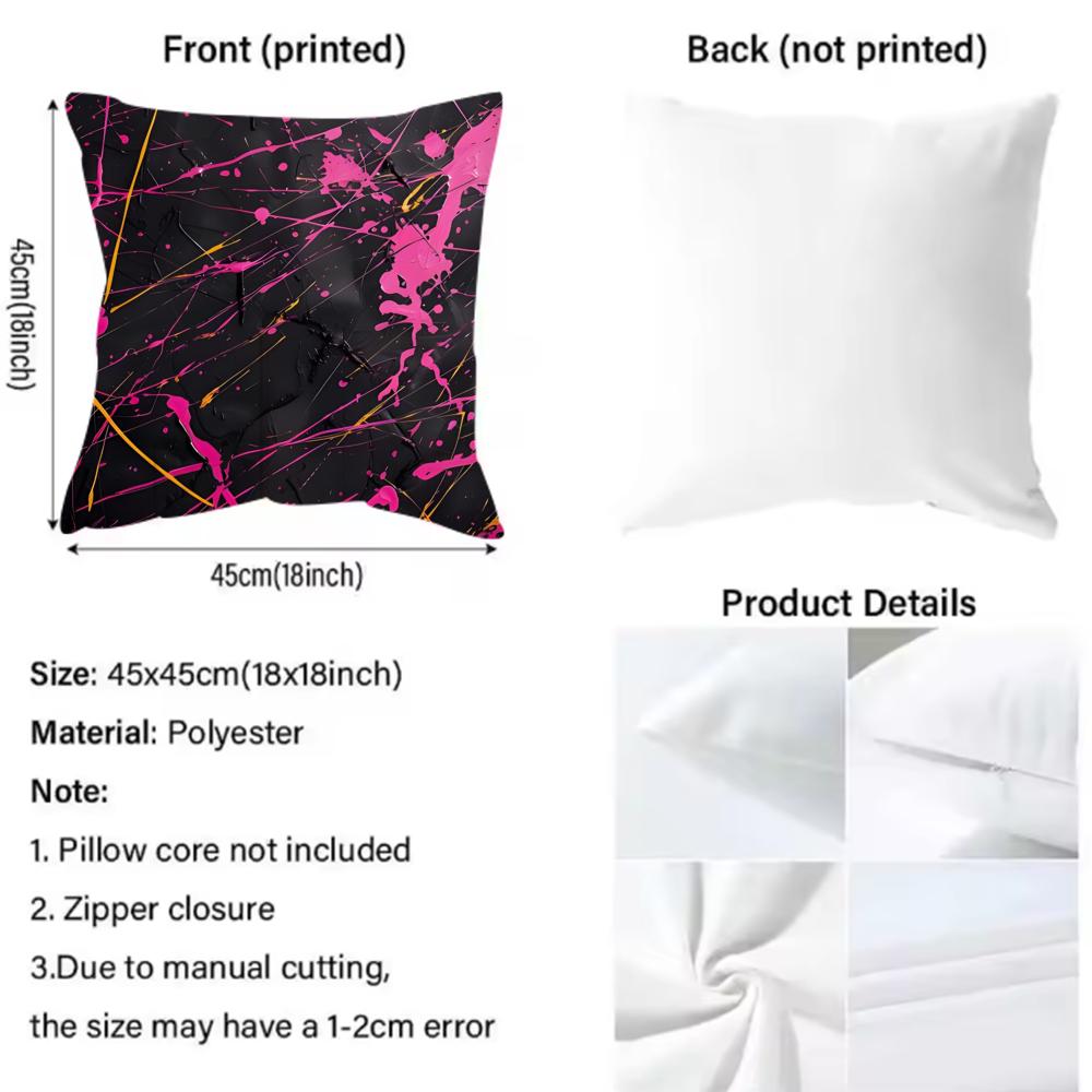 J-Jackson P-Pollock Abstrakte Kunst Kissenbezug Musterbedruckter Kissenbezug für Wohnzimmer Sofa Kissenbezug & Schlafzimmer Dekoration