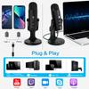 Haomuren USB Microphone for PC Mac Gaming Recording Streaming Podcast,Computer Condenser Mic with Phone Adapter Headphone Output