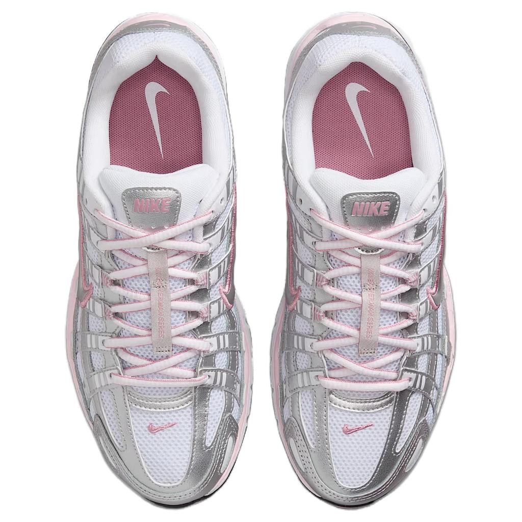 Nike P-6000 White Elemental Pink Women Sneakers Black Metallic-Silver BV1021-108