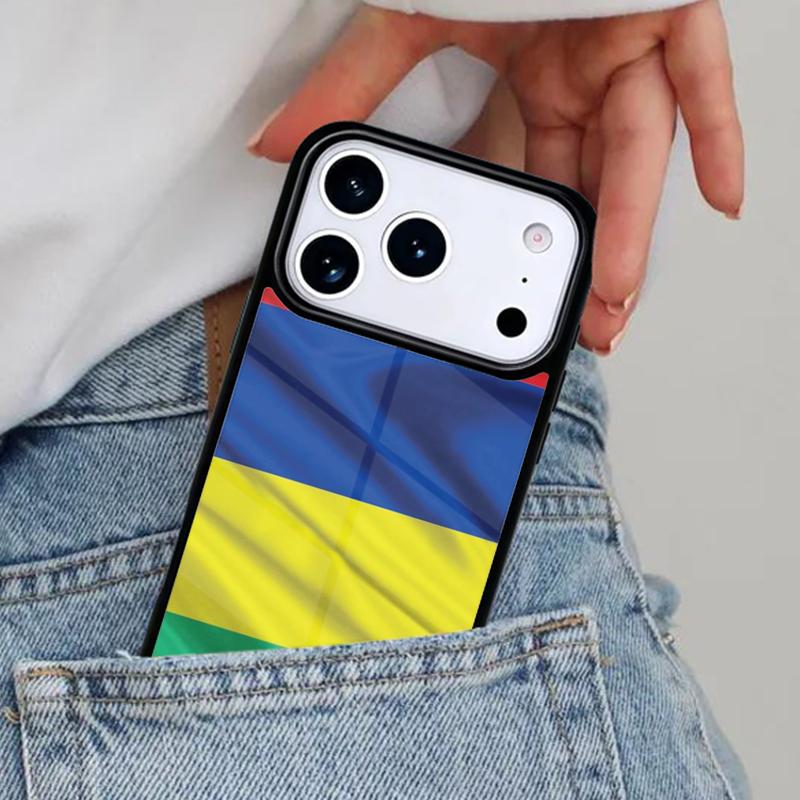 Mauritius Flag Phone Case for iPhone 17ProMax 12 13 14 15 16e 17 Pro Max Plus Air Cover