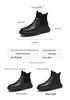 Men's High-Top Cowhide Leather Boots, Autumn/Winter British Style, Velvet-Lined, Warm Casual Flats