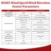 Wind Speed Meter Sensor 0-60m/s High-Precision Wind Aemometer Transmitter RS485 Pulse Detector 0-5V 0-10V 4-20MA Weather Station