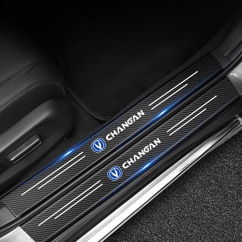 Car Door Sill Carbon Fiber Sticker Threshold Side Anti Scratch Waterproof Decal for Changan CS25 CS35 CS55 CS75 CS85 CS95