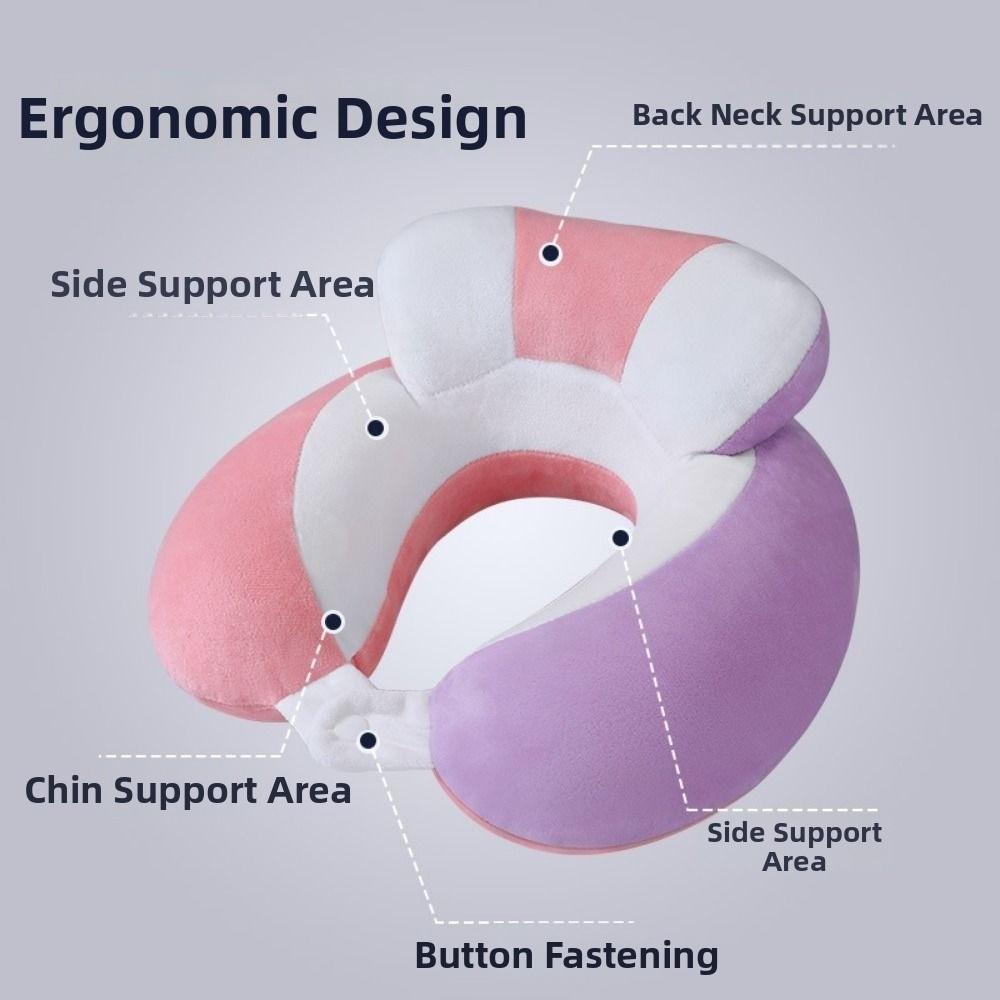 Adjustable Neck Support Pillow U Shaped Office Nap Pillow Travel Neck Pillow Airplane Travel