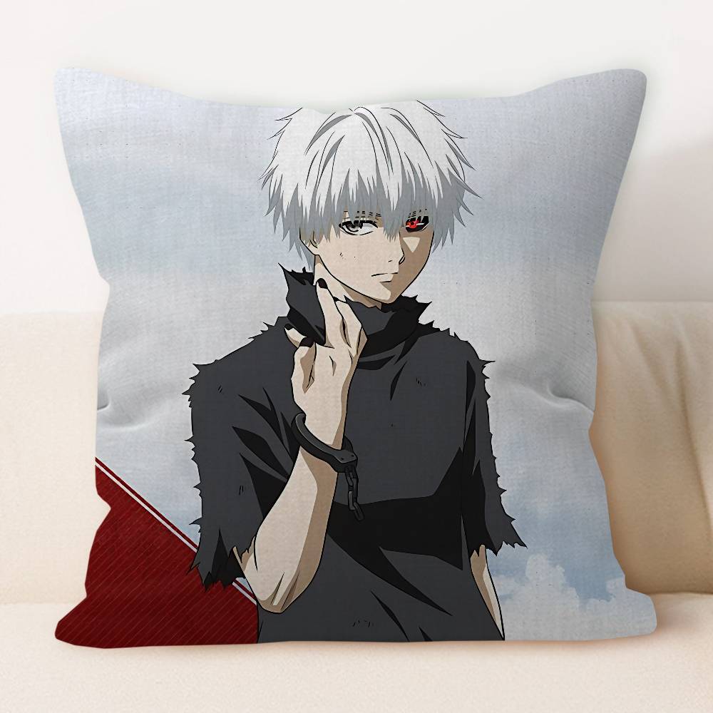 

K-Kaneki Ken Personalized Pillow Dust Cover Bedroom Kids Party Decoration Pillowcase Birthday Children Gift 12x12Inch