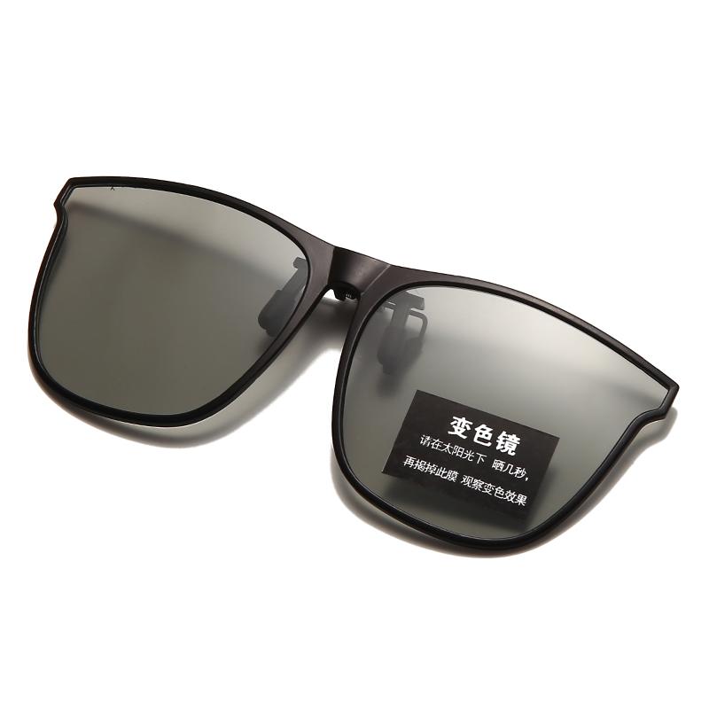Clip On Sunglasses Men Vintage Square Anti Glare Night Vision Glasses for Car Driving Oculos